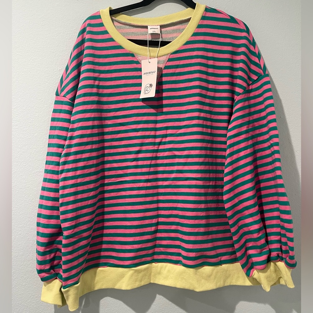 Striped Sweatshirt/Crewneck